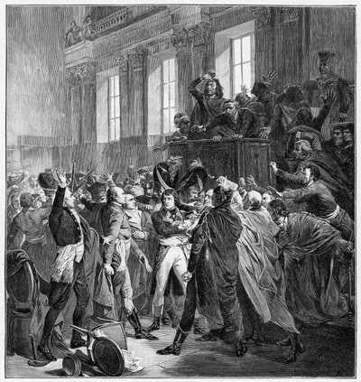 ボナパルトとセントクラウドでの500評議会、1799年11月10日、1900 作： Unbekannt