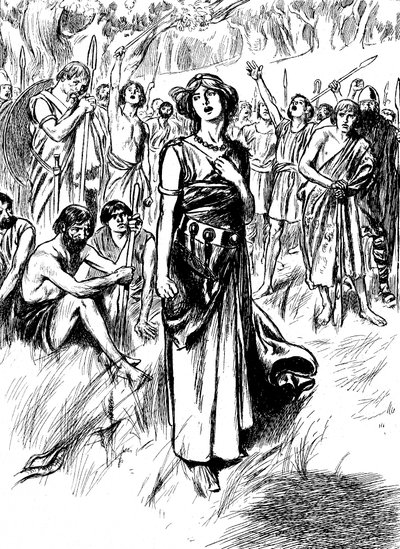 Boudicca Boadicea 1世紀イギリスのイケニの女王、部隊を結集、c1900 作： Unbekannt