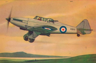 ボールトンポールデファイアントファイター単葉機、c1944。 作： Unbekannt