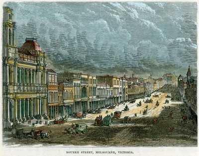 Bourke Street、メルボルン、ビクトリア、オーストラリア、c1880 作： Unbekannt