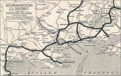 ボーンマスとディストリクト、南部鉄道の接続を切断、1929 作： Unbekannt