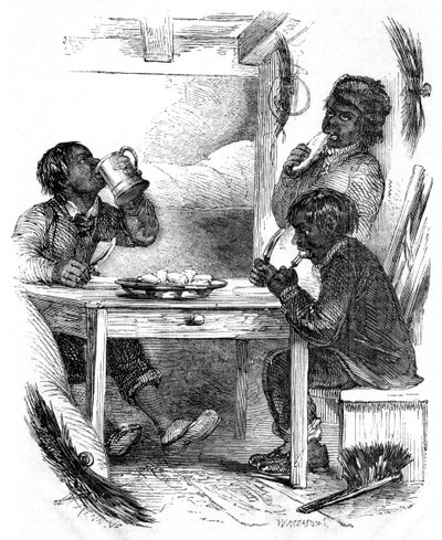1861年の夕食を食べる少年の煙突 作： Unbekannt