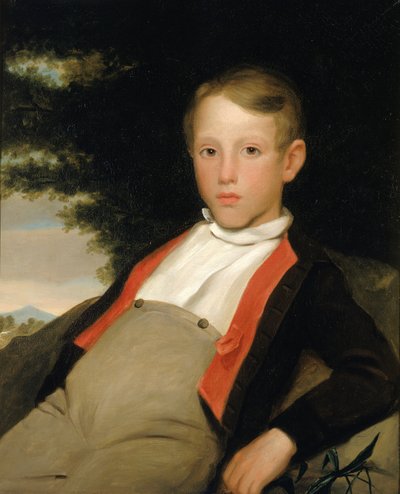 風景の中の少年、カリフォルニア州。 1840年。 作： Unbekannt