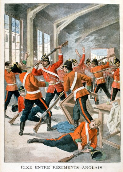 1901年のイギリス軍連隊間の乱闘 作： Unbekannt