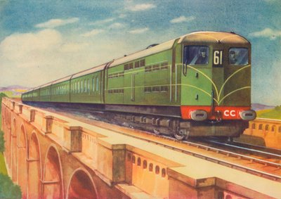 SRs電気機関車、ブライトンベル、ウーズ高架橋上、1940 作： Unbekannt