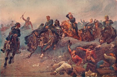 1882年、1883年、1906年、エジプトのテルエルケビールで敵の戦線に参入したイギリスの大砲 作： Unbekannt