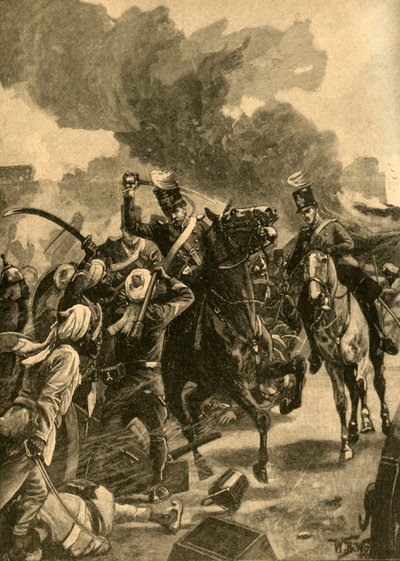 イギリスのジョセフサックウェル将軍、ソブロンの戦い、パンジャブ、インド、1846年1890年。 作： Unbekannt