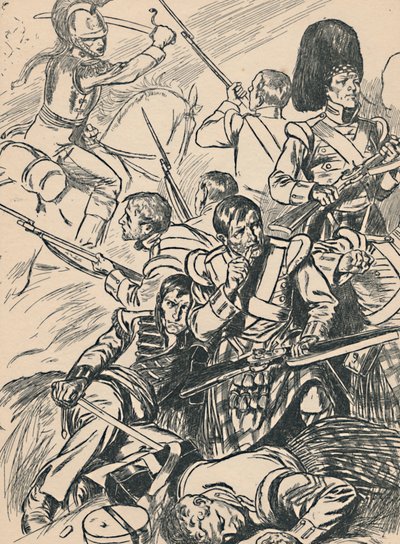 ウォータールーの戦い、1907年のイギリスの兵士 作： Unbekannt
