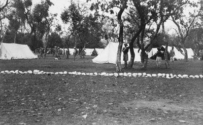 1917年、インドのヤムナ川によるイギリス軍の野営地 作： Unbekannt