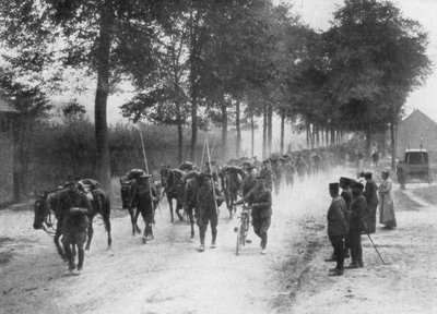 イギリスの騎兵ランサー、フランス、1914 作： Unbekannt