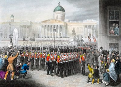 クリミア戦争に向けて出発するイギリス兵1853-1856、c1860 作： Unbekannt