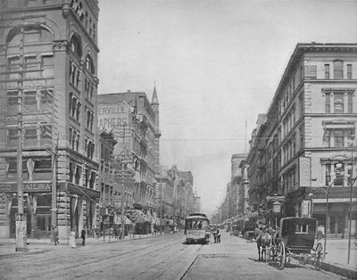 ブロードウェイ、セントルイス、チェストナットストリートの北、c1897。 作： Unbekannt