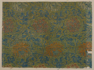 ブロケード、シルク。 サンプル、江戸時代、1615-1868。 作： Unbekannt