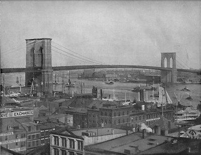 ブルックリン橋、ニューヨーク、c1897。 作： Unbekannt