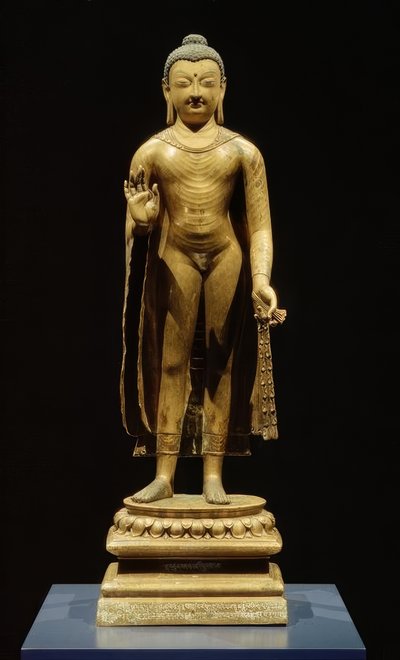 釈迦牟尼仏-彫刻・7世紀 作： Unbekannt