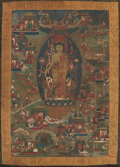 釈迦釈迦如来とその前世の場面ジャタカ・テイルズ、1573-1619。 作： Unbekannt