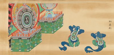 Bugaku Scroll, 17th century.  作： Unbekannt