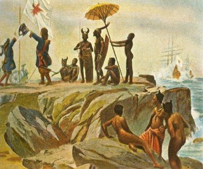 1683年1月1日、1936年にアフリカ沿岸に植民地を建設。 作： Unbekannt