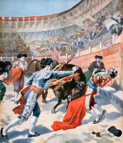 スペイン、マドリードでの闘牛、1894 作： Unbekannt