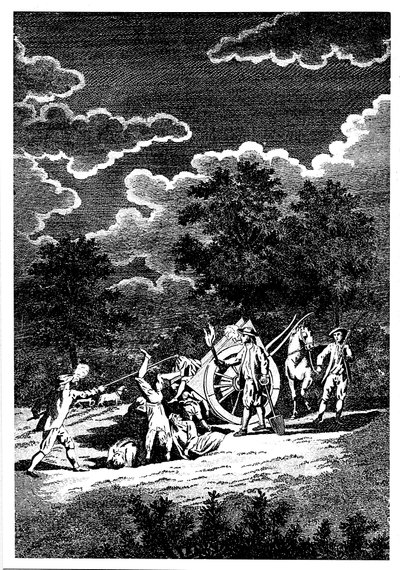 1665年にロンドンのペストの犠牲者を夜に複数の墓に葬る 作： Unbekannt