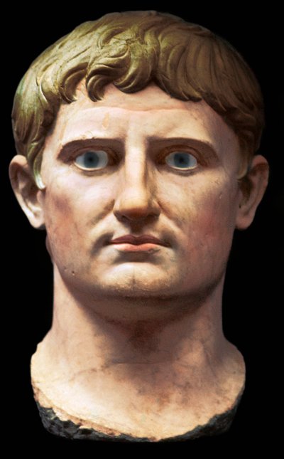 紀元前1世紀のローマ皇帝アウグストゥスの胸像 作： Unbekannt