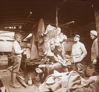 はしけの肉屋、ソンム、フランス北部、c1914-c1918 作： Unbekannt
