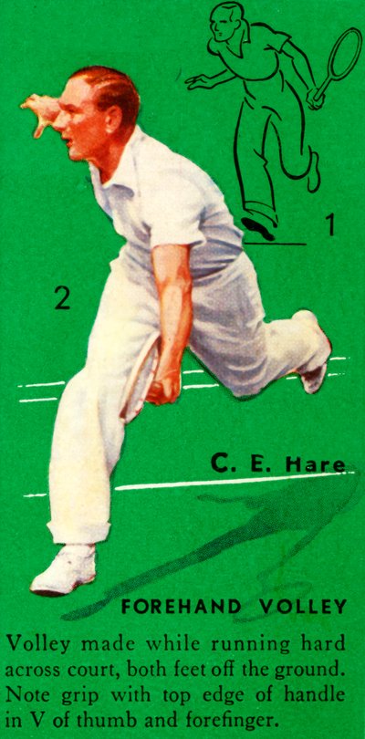 CE Hare-フォアハンドボレー、c1935。 作： Unbekannt