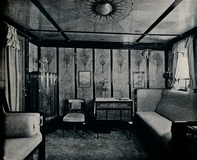 北ドイツのロイドSSのキャビン・デ・ラックス。 Kronprinzessin Cecilie、c1907 作： Unbekannt