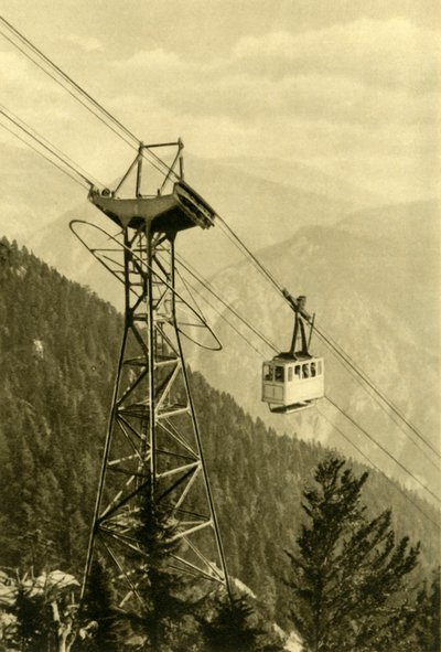 ケーブルカー、ラックス山脈、低いオーストリア、c1935。 作： Unbekannt