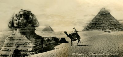 カイロ-スフィンクスとピラミッド、c1918-c1939。 作： Unbekannt