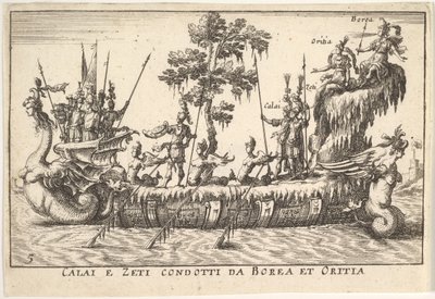 ボレアスとオレシア・カレーとゼティ・コンドッティ・ダ・ボレアとオリティアが率いるカレーとゼテス、1664年。 作： Unbekannt