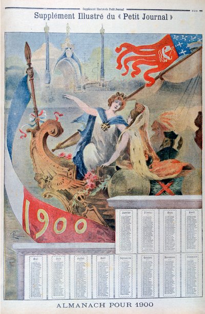 1900年のカレンダー 作： Unbekannt