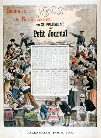 1902年、1901年のカレンダー 作： Unbekannt
