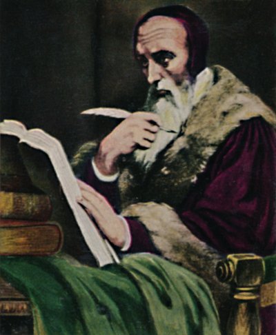 Calvin 1509-1564。 -シェファーによる絵画、1934年。 作： Unbekannt