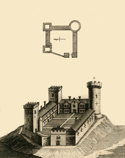 ケンブリッジ城、c1783。 作： Unbekannt