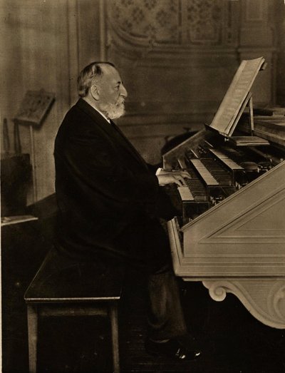1913年、オルガンでカミーユサンサーンス1835〜1921年。 作： Unbekannt