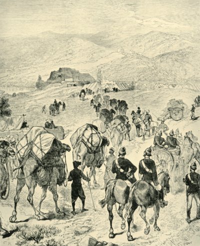 クラーム川のタルにあるロバーツ将軍のキャンプ、1901年。 作： Unbekannt