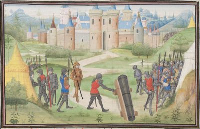 エルサレム近くの十字軍のキャンプ。ティリアのウィリアム作「ヒストリアのミニチュア」、1460年代 作： Unbekannt