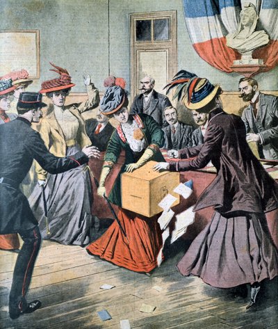 ベルギーの女性参政権キャンペーン、1908年 作： Unbekannt
