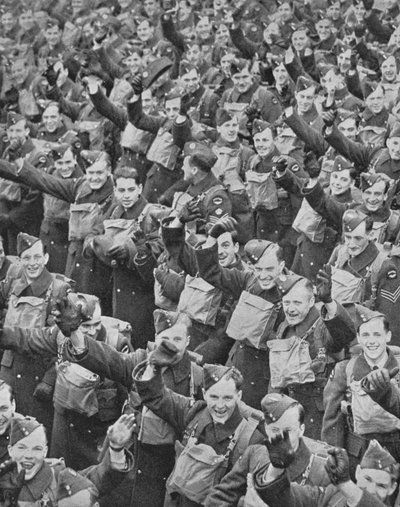 カナダの飛行士が到着、1939年、1940年 作： Unbekannt