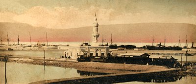 スエズ運河-テレプレインの駅、c1918-c1939。 作： Unbekannt