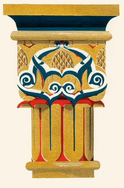 柱の首都、フィッシュポンドの裁判所、1907年。 作： Unbekannt