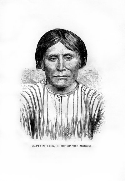 1872年、ネイティブアメリカンのモドック族の長、ジャック船長 作： Unbekannt