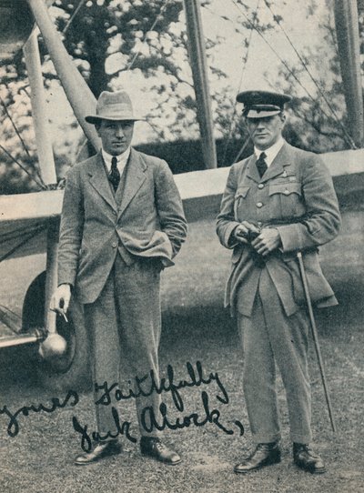 ジョンアルコック船長とアーサーホイッテンブラウン中尉、イギリスの飛行士、c1919 c1937 作： Unbekannt