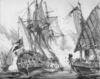 復讐のケイグウィン船長、1884年セバージス艦隊を撃破 作： Unbekannt
