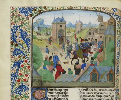 イギリス軍によるオレンセの占領、1387年、1470～1475年頃。 作： Unbekannt