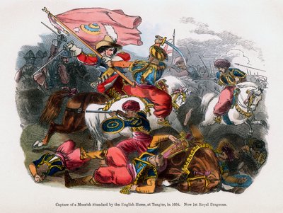 1664年のタンジールでのイギリス馬によるムーアの標準の捕獲 作： Unbekannt