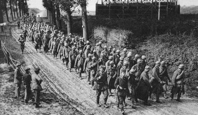 キャプチャされたフランスの兵士、ソンム、フランス、第一次世界大戦、1917 作： Unbekannt