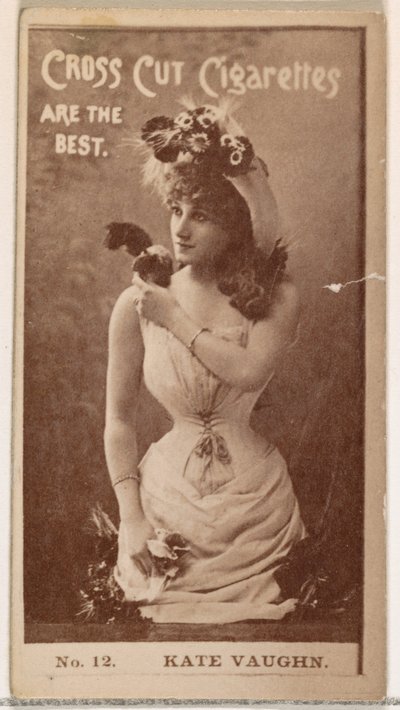 カード番号 12、ケイト ヴォーン、1880 年代にデュークによって発行された俳優と女優シリーズ N145-2 から。 作： Unbekannt