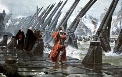 ラロシェル包囲戦でのリシュリュー枢機卿、1628年20世紀初頭 作： Unbekannt
